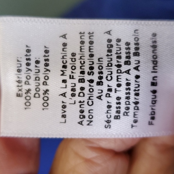 TALBOTS ROYAL BLUE BEAUTIFUL blouse, Size 3X. 3/4 sleeves. Completely lined. - Picture 12 of 12